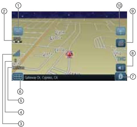 CLARION NX500 - Affichage de la carte de navigation - 9
