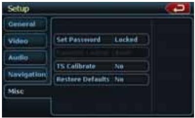 CLARION NX500 - Setting up the password for parental level control - 1