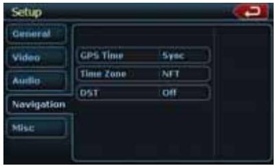 CLARION NX500 - Menú Setup: Navigation (Navegación) - 1