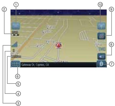 CLARION NX500 - Displaying the Navigation Map - 9