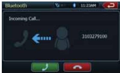 CLARION NX500 - Answering to an incoming call - 1
