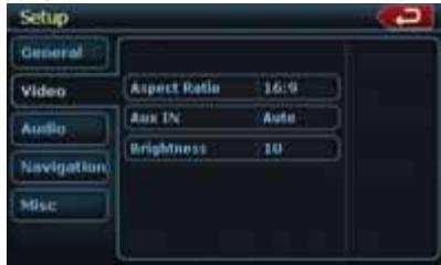 CLARION NZ500 - Selection du menu de configuration DVD - 1