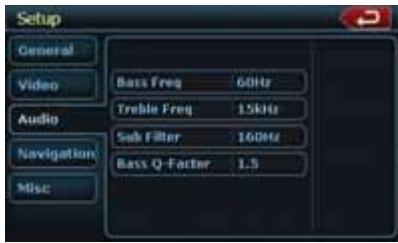 CLARION NZ500 - Audio Setup Menu - 1