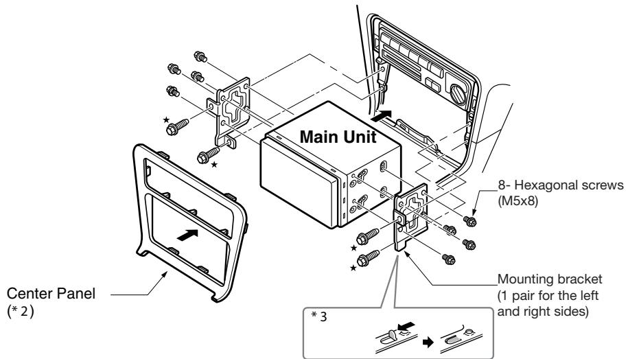 CLARION NZ500 - Installing the Main Unit in TOYOTA Vehicle - 1