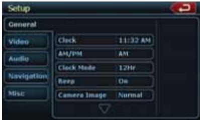 CLARION NZ500 - Commandes de configuration - 1