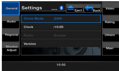 CLARION VZ402E - Menu de configuration générale - 1