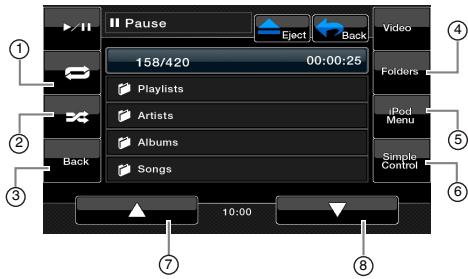 CLARION VZ402E - Écran de liste ipod audio - 1
