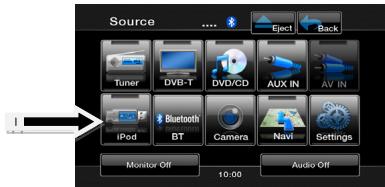 CLARION VZ402E - Sélection du mode ipod audio - 1