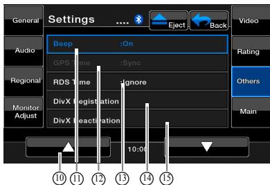CLARION VZ402E - Menu de configuration diversе - 2