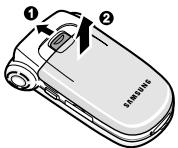 SANYO SCH-A950 - Retrait de la pile - 1