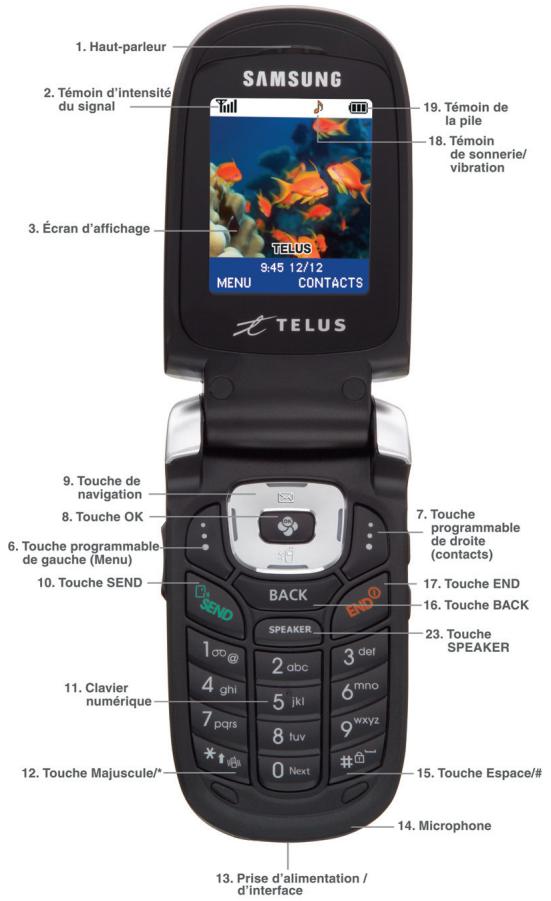 SANYO SPH-A840 - Vue du téléphone ouvert - 1