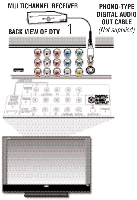 SANYO DP50747 - MULTICHANNEL RECEIVER CONNECTED TO DIGITAL AUDIO OUT JACK - 1