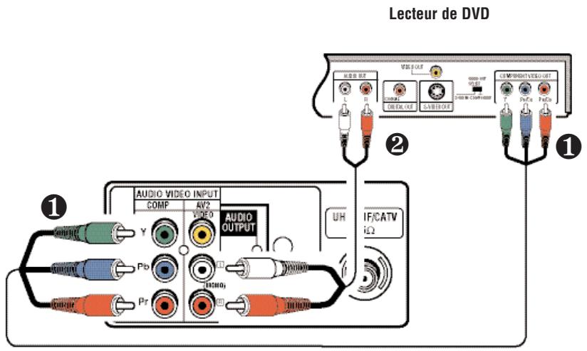 SANYO DS27425 - Branchement d'un lecteur de videodisque - 1