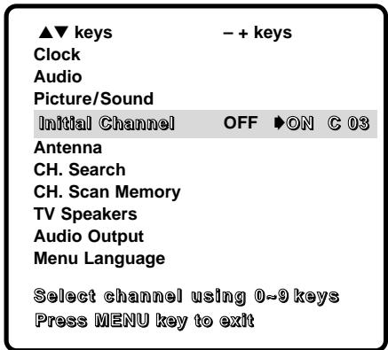 SANYO DS27910 - INITIAL CHANNEL SETUP - 1