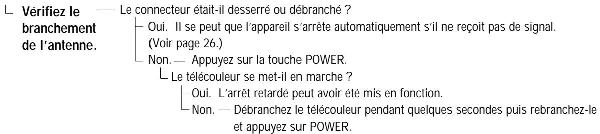 SANYO DS27910 - Le télécouleur s'arrête de lui-même - 1