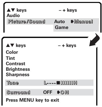 SANYO DS32225 - Adjust the picture/sound manually - 2