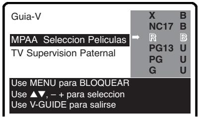 SANYO DS32225 - AJUSTE DE LA CLASIFICACION DE PELICULAS - 1