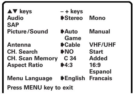 SANYO DS32225 - HOW TO OPERATE THE ON-SCREEN MENU - 1