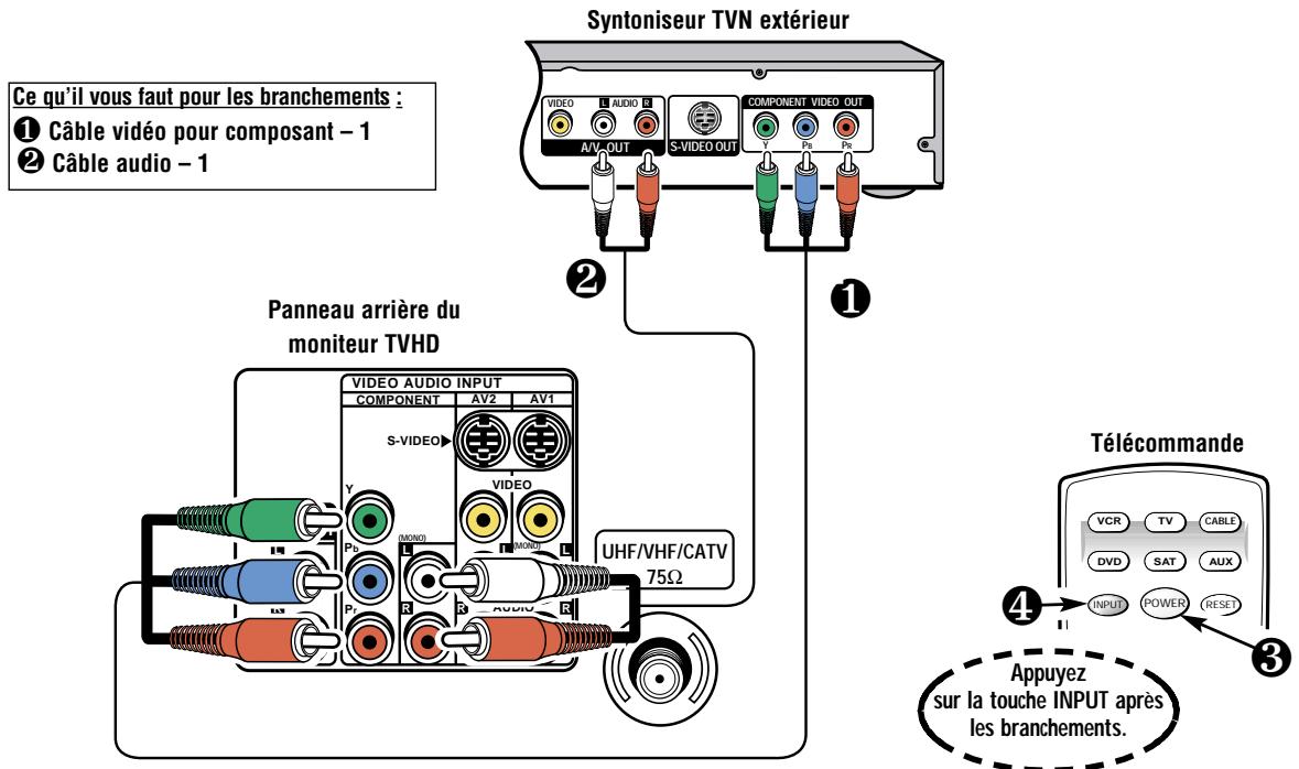SANYO DS32830H - Branchement d'un syntoniseur TVN ou autre appareil numérique - 1
