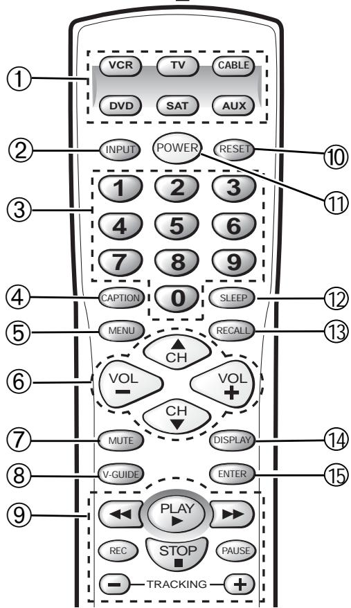 SANYO DS35224 - REMOTE CONTROL KEYS - 2
