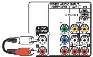 SANYO DS35224 - CONNECTING AUDIO OUT JACKS TO A STEREO AMPLIFIER - 1
