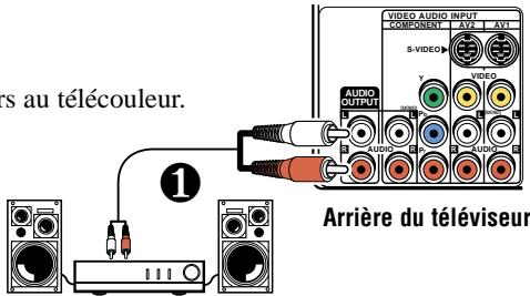 SANYO DS36930 - BRANCHEMENT D'UN AMPLIFICATEUR STÉRÉO DANS LES PRISES DE SORTIE AUDIO - 1