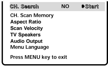 SANYO DS36930 - RESETTING THE ANTENNA/CABLE MODE AND CHANNEL SEARCH - 1