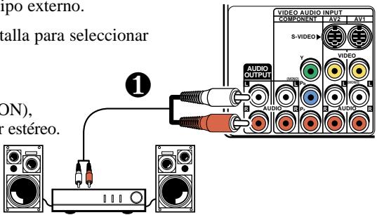 SANYO DS36930 - CONECTE UN AMPLIFICADOR ESTÉREO A LAS SALIDAS DE AV - 1
