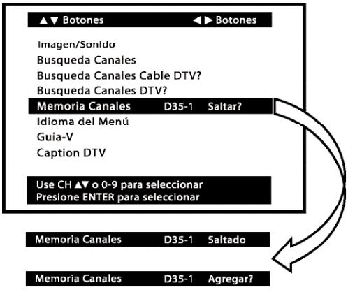 SANYO HT27546 - Para eliminar canales de la Memoria de Barrido de Canales - 1