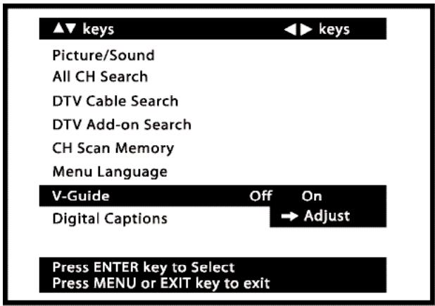 SANYO HT27546 - TO SETUP V-GUIDE RATINGS - 1