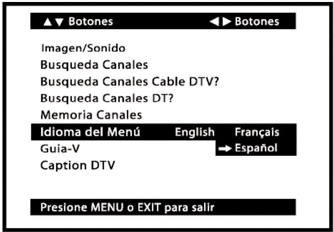 SANYO HT27546 - IDIOMA DEL MENÚ - 1