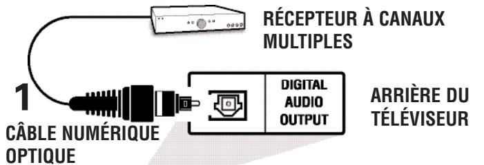 SANYO HT32546 - Branchement des sorties AUDIO numérique à un récepteur à CANAUX multiples - 1