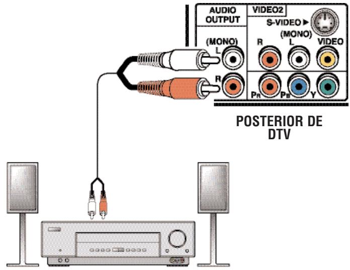 SANYO HT32546 - CONECTANDO LA SALIDA ANÁLOGA DE AUDIO A UN AMPLIFICADOR ESTEREOFONICO - 1