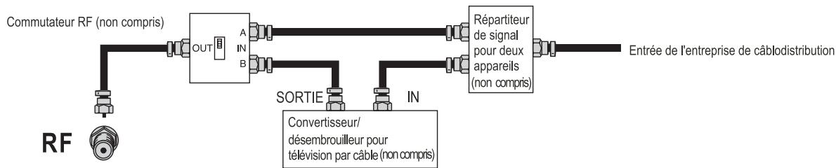 SANYO AVL-224 - Branchement de la television par cable (CATV) - 1