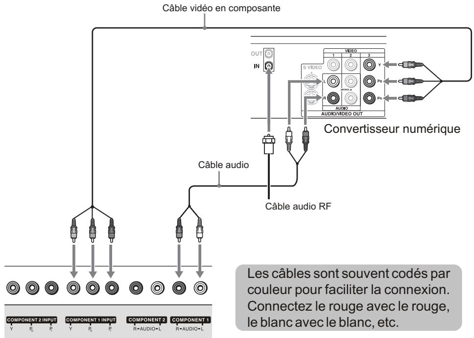 SANYO AVP-429 - Branchement du convertisseur numérique - 1
