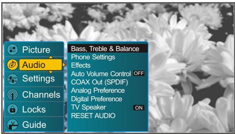 SANYO AVP-429 - Entrée dans le menu audio - 4