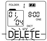 SANYO ICR-B31 - Radera vald fil - 1