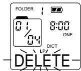 SANYO ICR-B31 - Effacement du fichier sélectionné - 1