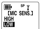 SANYO ICR-S700RM - MIC SENS.: sélectionner la sensibilité du microphone - 1