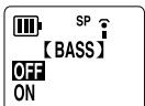 SANYO ICR-S700RM - BASS : sélectionner l'expansion des graves - 1