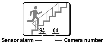 SANYO MPX-CD92 - Example: If movement is detected at camera 4 (in multi-display screen) - 1