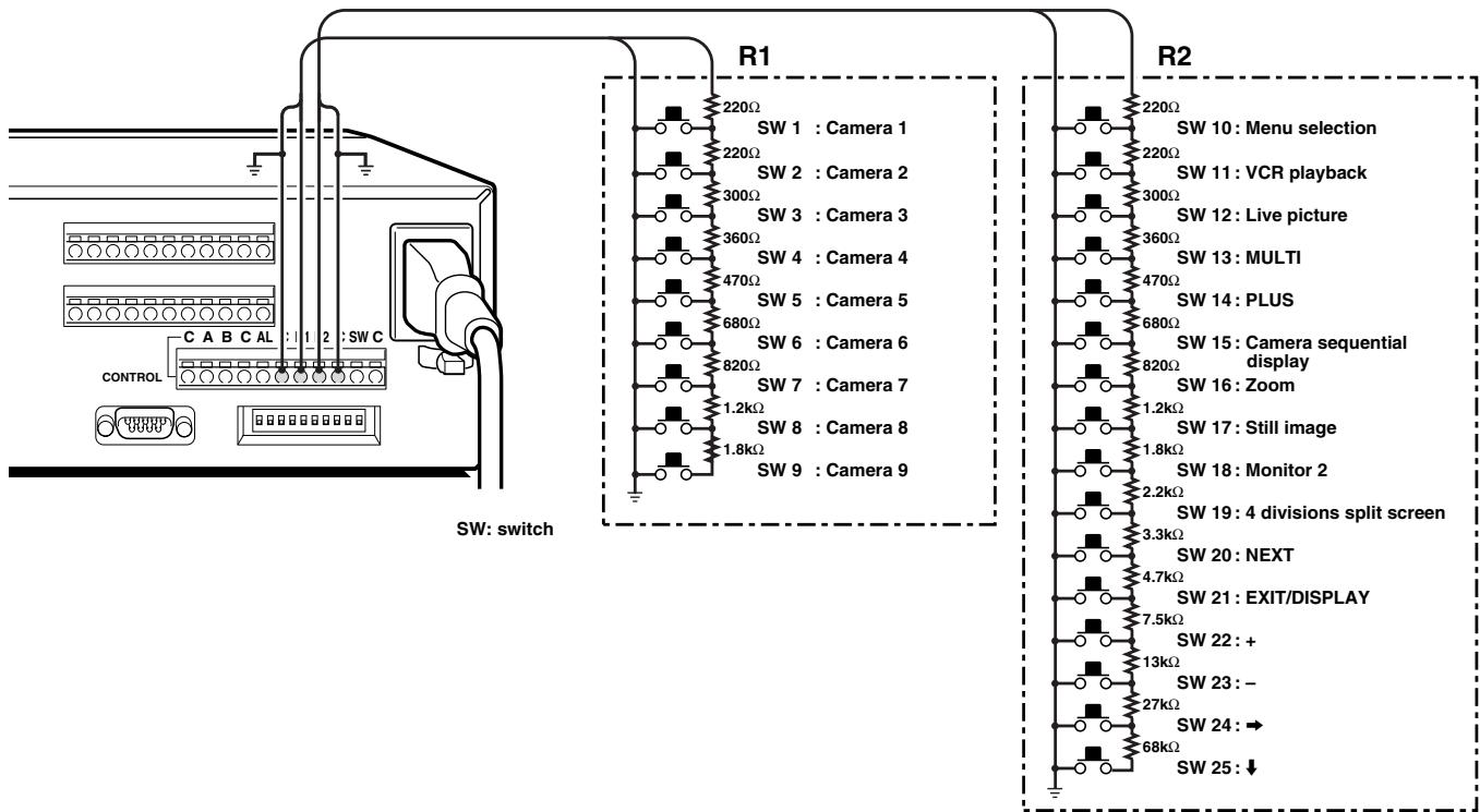 SANYO MPX-MD92 - REMOTE CONTROLLER CIRCUIT CONNECTIONS - 1