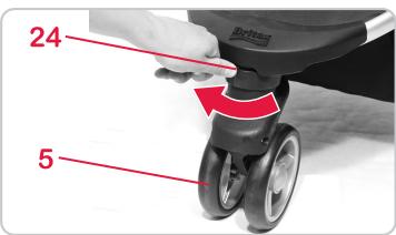 BRITAX B-MOBILE - Réglage des roues pivotantes - 4