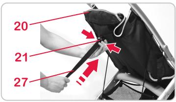 BRITAX B-MOBILE - Pour régler le dossier 20 vers le bas, procéder comme suit : - 6