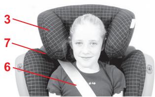 BRITAX KID PLUS SICT - Réglage en hauteur de l'appui-tête - 1