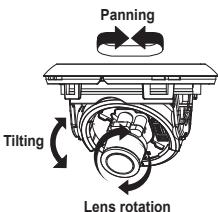 SAMSUNG SCC-B5342P - Adjusting the camera direction - 1