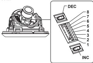 SAMSUNG SCC-B5342P - Impostare le levette di funzione - 1