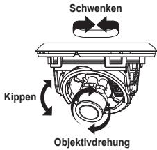 SAMSUNG SCC-B5342P - Einstellen der Kamerarichtung - 1