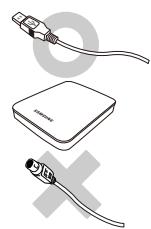 SAMSUNG HX-M640TAY - Utilisation du cable de données - 1