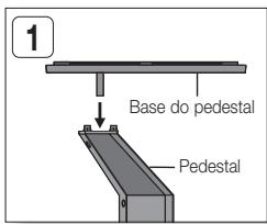 SAMSUNG HT-D5500K - Instalando os alto-falantes no pedestal da cômoda alta (Continuação) - 1